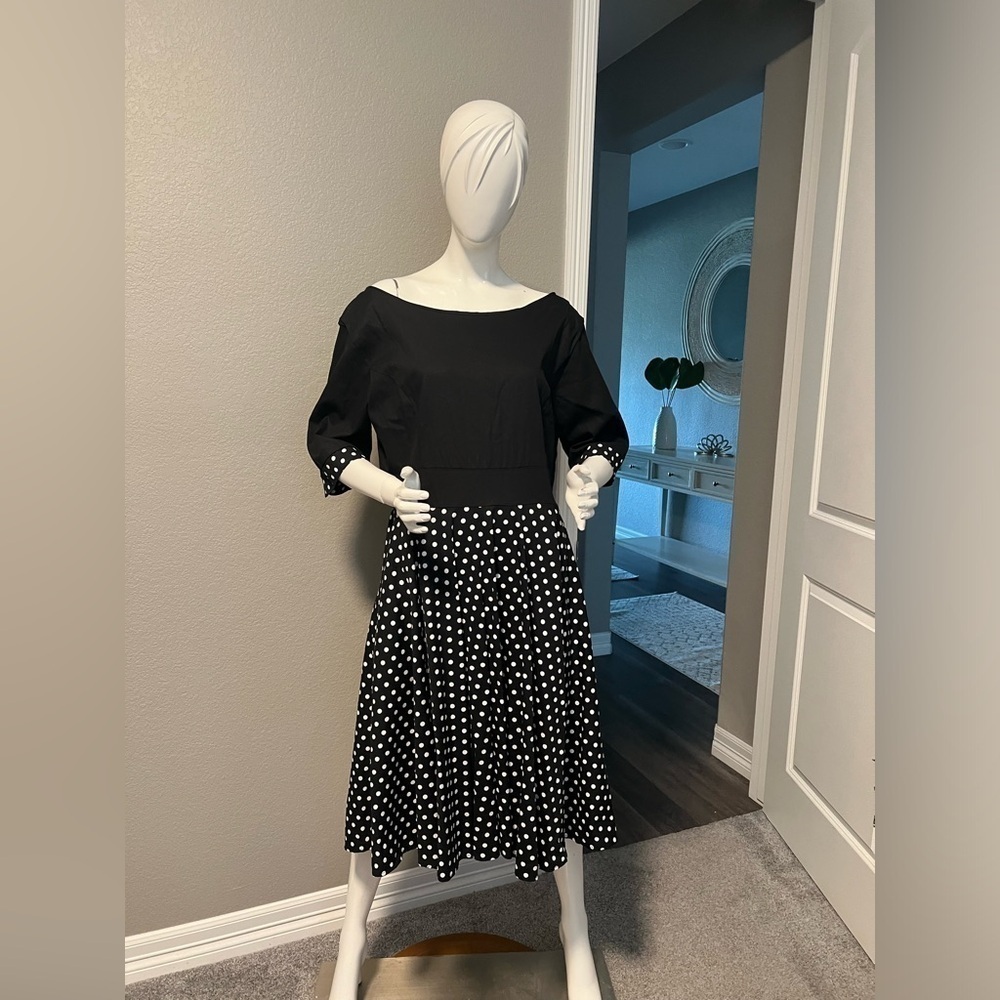 HEROECOL Fit and Flare Polka Dot Dress size XXL